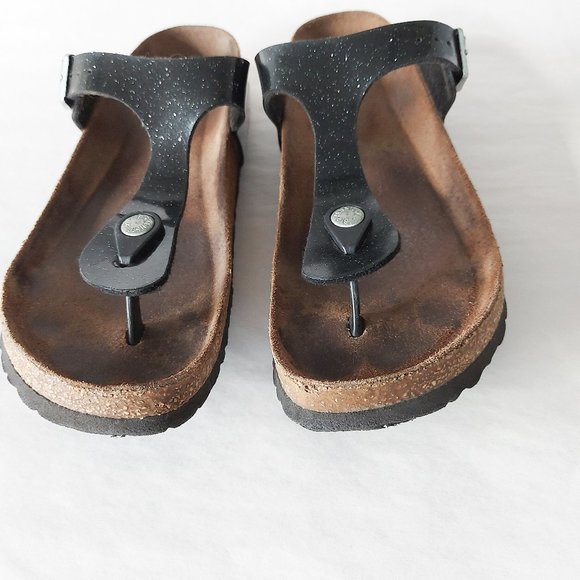 Birkenstock Women Gizeh Thong Eva Sandals Adjustable Buckle Black Comfy Slip-on - Picture 2 of 10